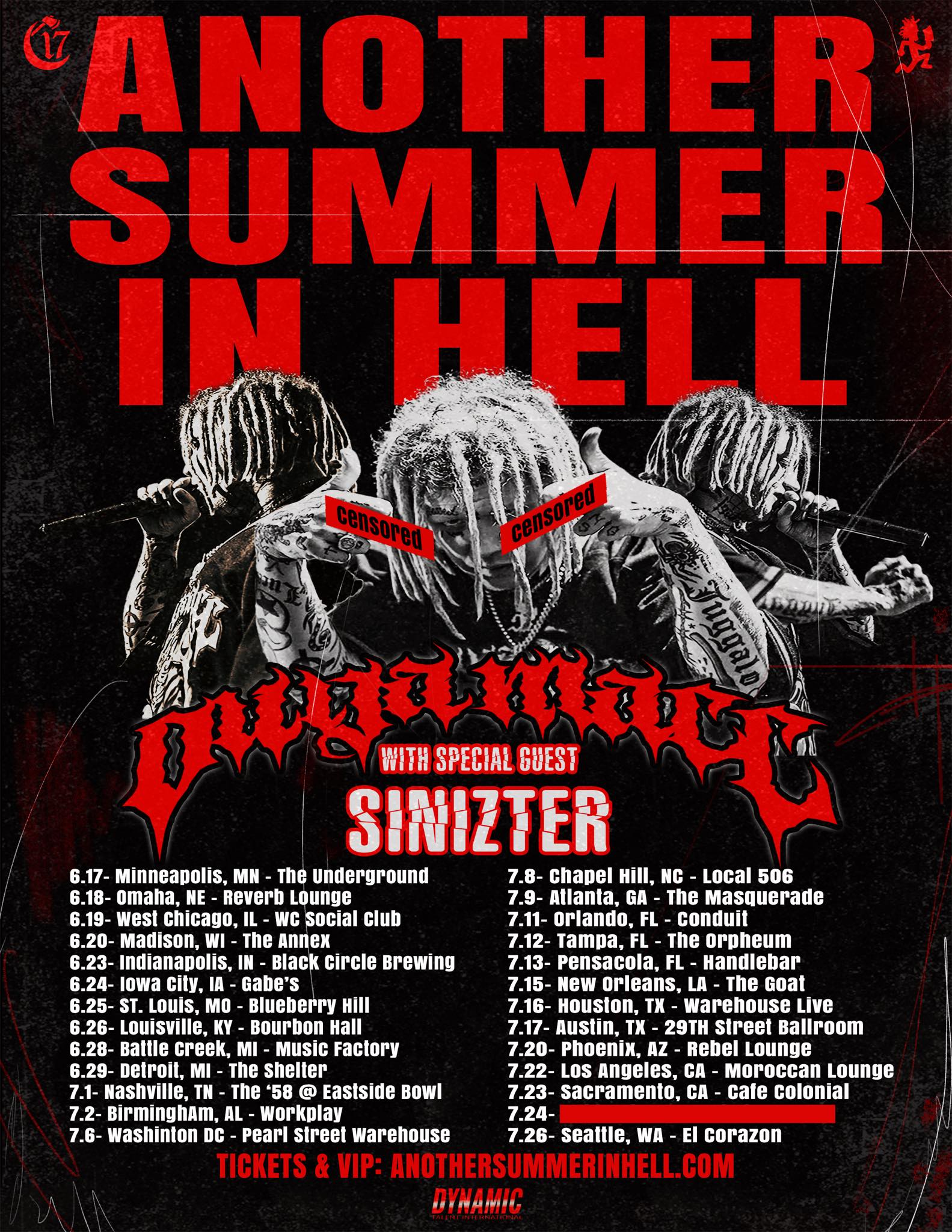 Ouija Macc Another Summer In Hell Tour Poster 2025